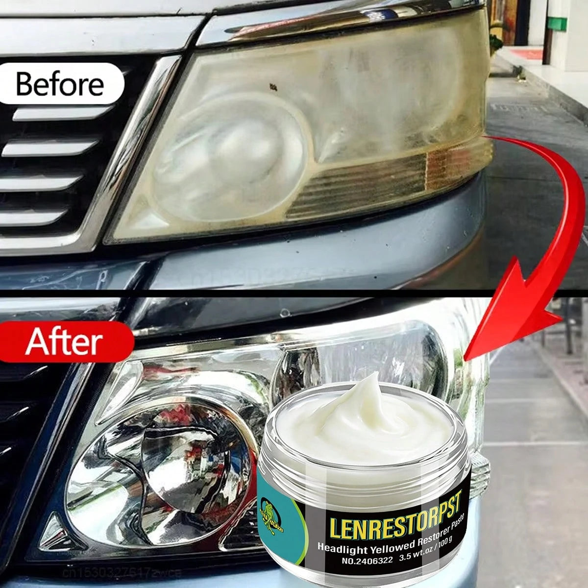 JB-XPCS Auto Headlight Restoration Polishing Kits Car Headlamp Scratch Remover Repair Paste Remove Oxidation Headlight Polish