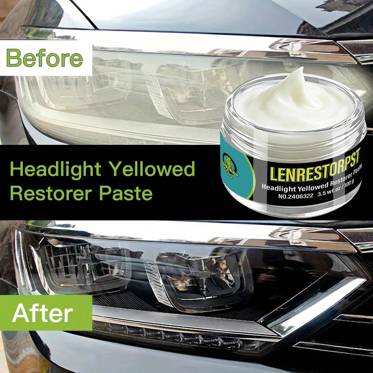 JB-XPCS Auto Headlight Restoration Polishing Kits Car Headlamp Scratch Remover Repair Paste Remove Oxidation Headlight Polish