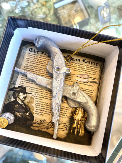 Jean Lafitte Pistols Ornament Calcasieu River Bridge I-10 by Candice Alexander