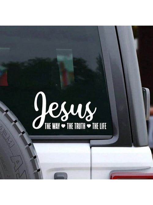 Jesus The Way Truth Life Sticker For Car Window Decor Stickers