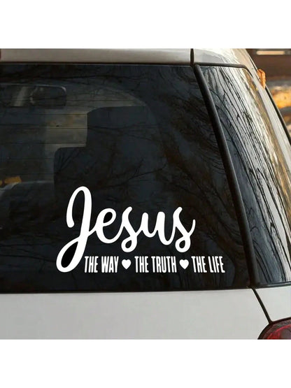 Jesus The Way Truth Life Sticker For Car Window Decor Stickers