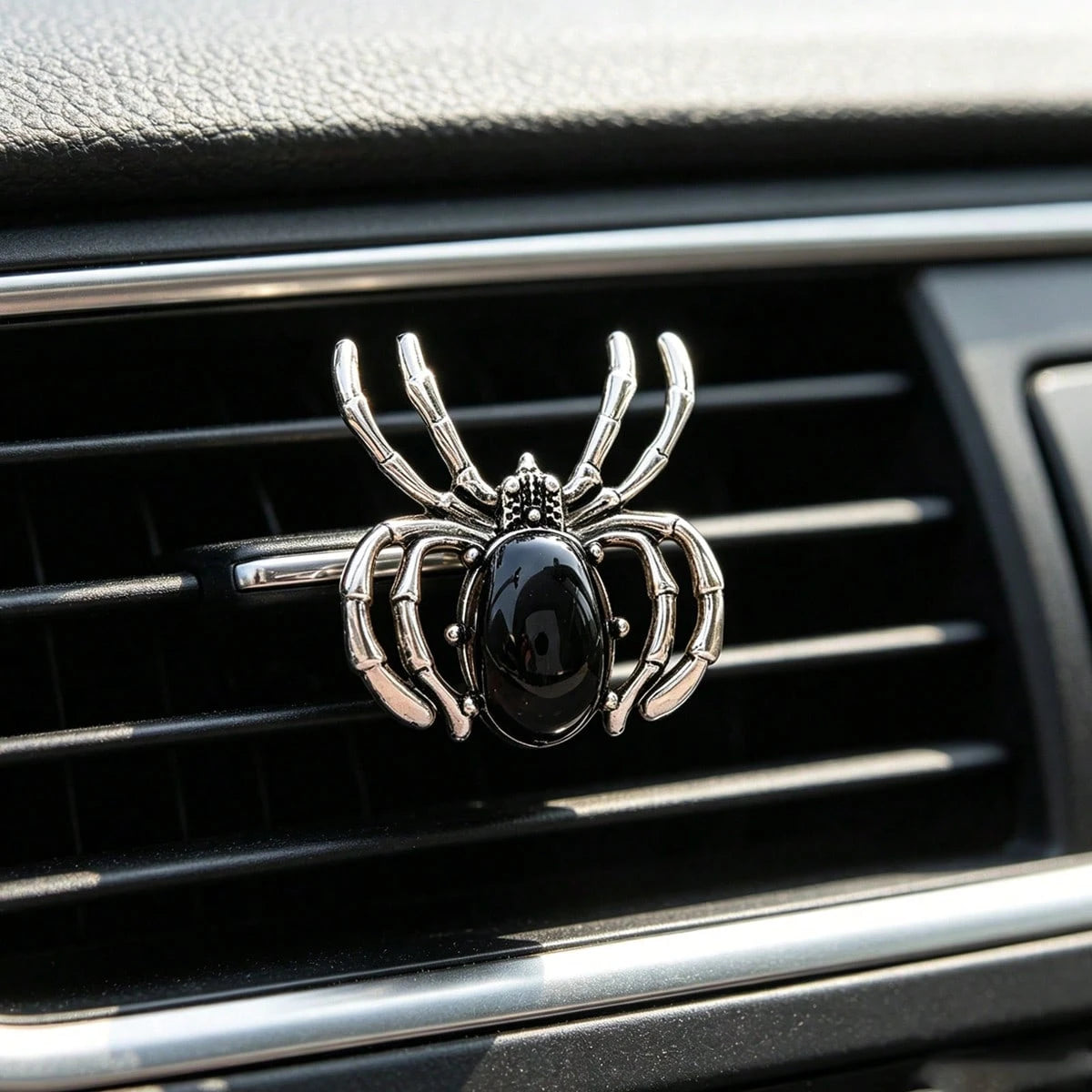 Jeweled Spider Car Air Vent Clip: Gothic Halloween Air Vent Decor Clip