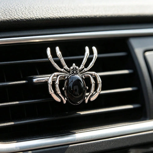 Jeweled Spider Car Air Vent Clip: Gothic Halloween Air Vent Decor Clip