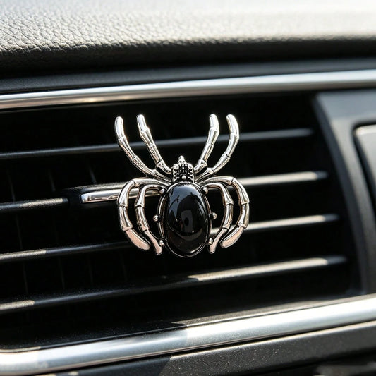 Jeweled Spider Car Air Vent Clip: Gothic Halloween Air Vent Decor Clip