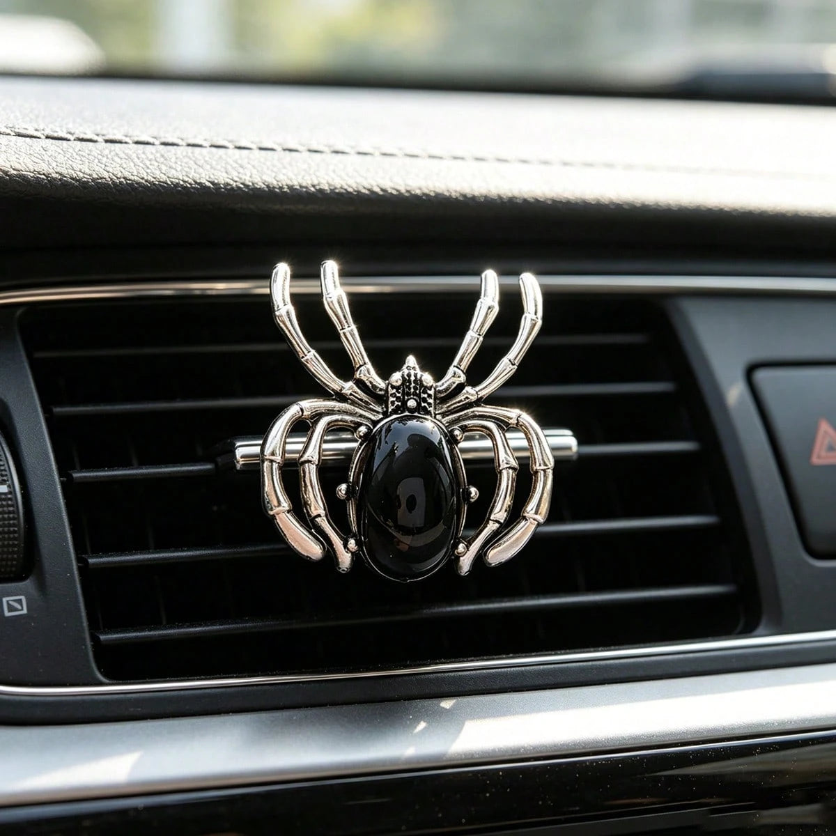 Jeweled Spider Car Air Vent Clip: Gothic Halloween Air Vent Decor Clip
