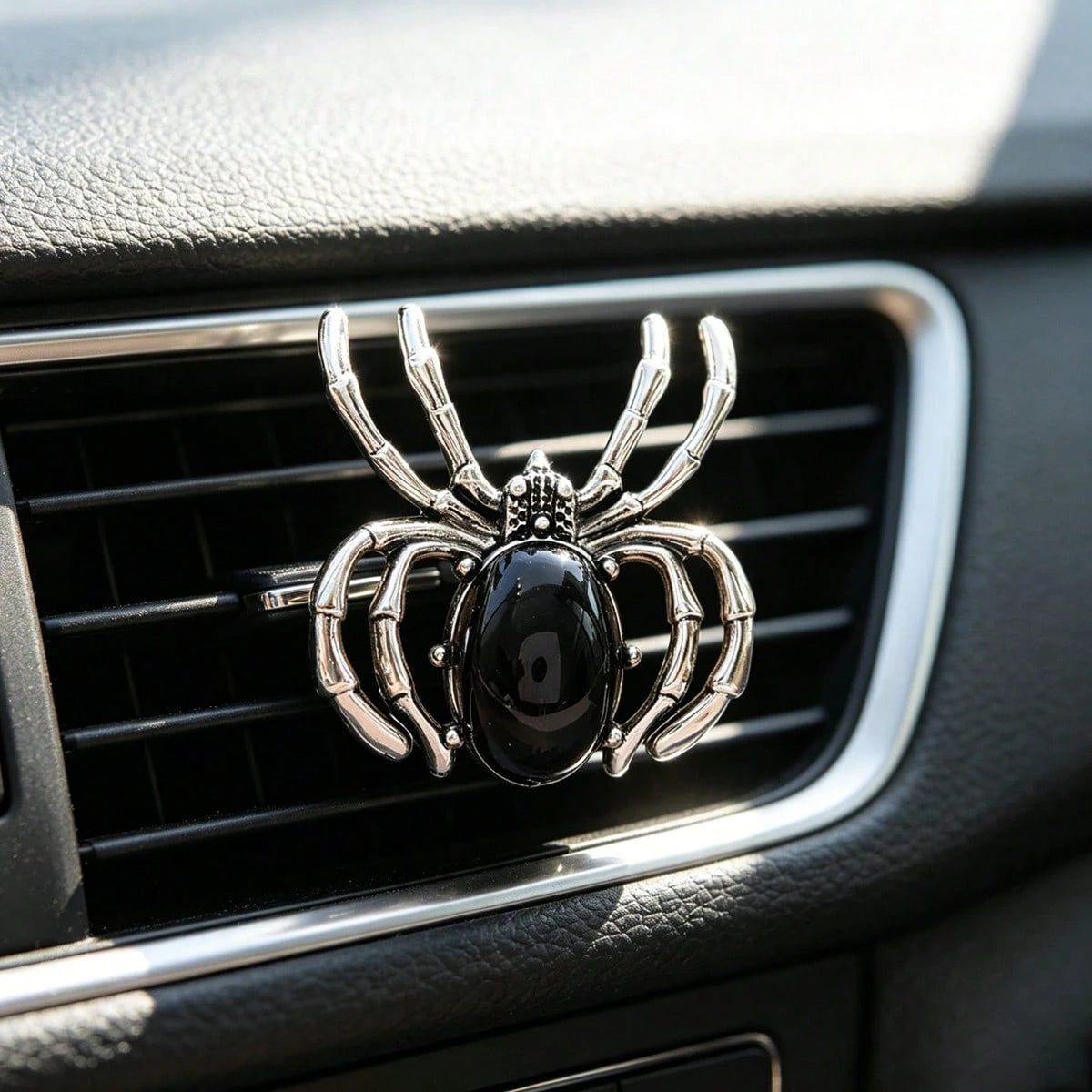 Jeweled Spider Car Air Vent Clip: Gothic Halloween Air Vent Decor Clip