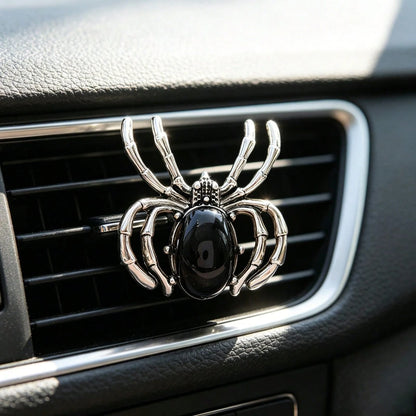 Jeweled Spider Car Air Vent Clip: Gothic Halloween Air Vent Decor Clip