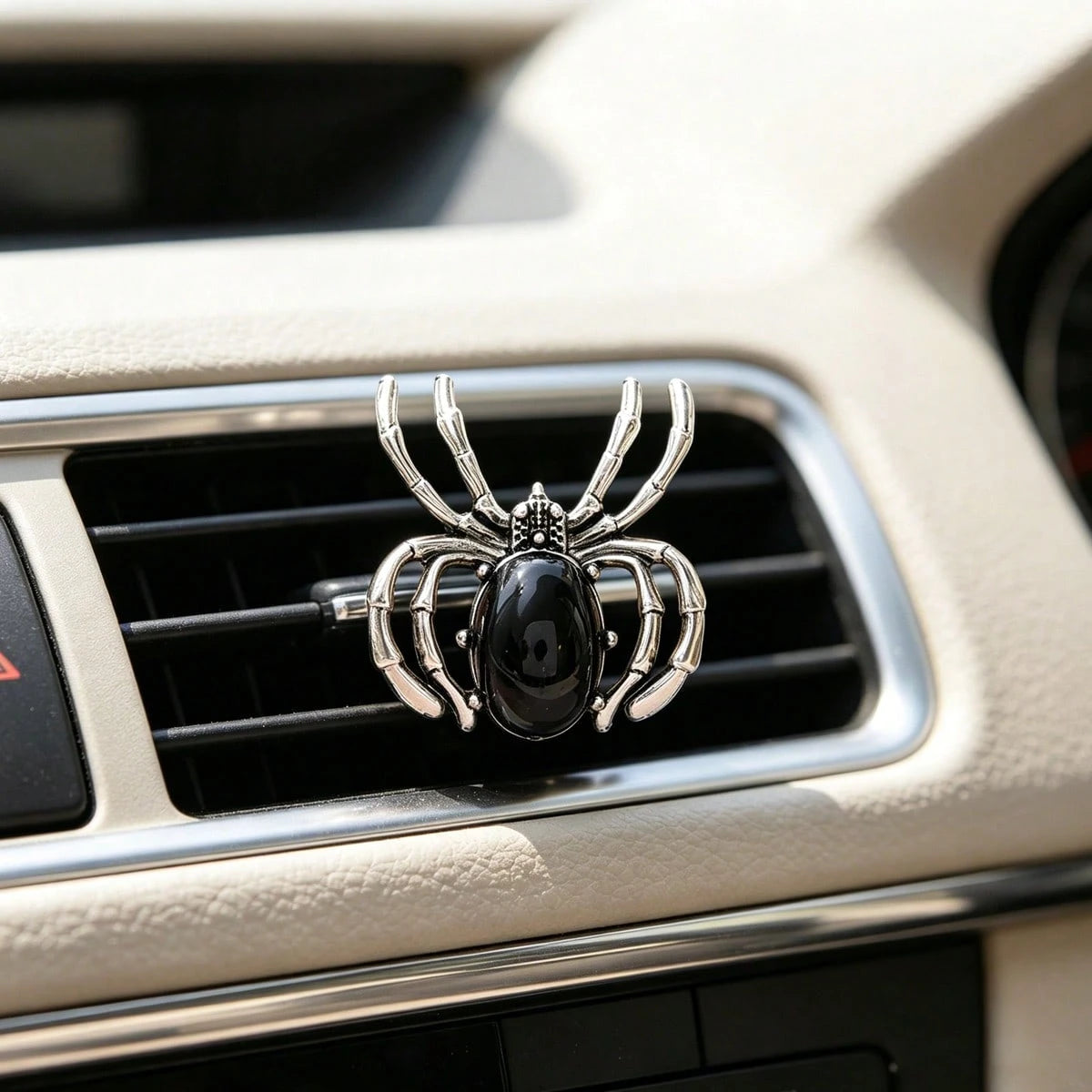 Jeweled Spider Car Air Vent Clip: Gothic Halloween Air Vent Decor Clip
