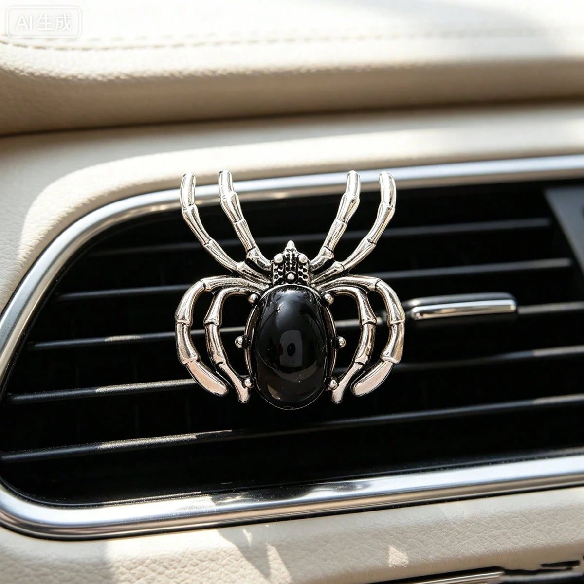Jeweled Spider Car Air Vent Clip: Gothic Halloween Air Vent Decor Clip