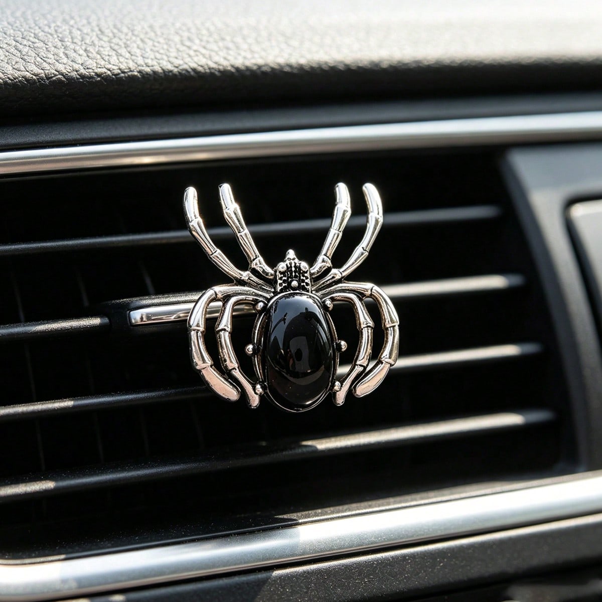 Jeweled Spider Car Air Vent Clip: Gothic Halloween Air Vent Decor Clip