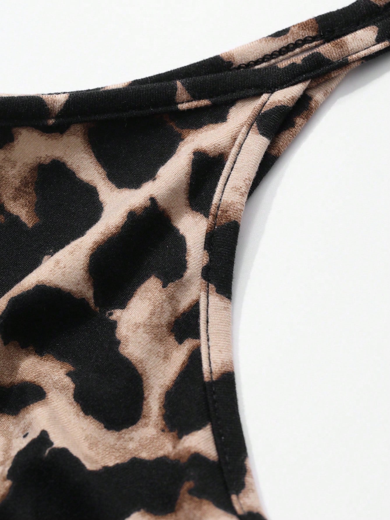 Joudiya Women's Fitted Leopard Print Backless Camisole, Minimalist Casual Daily Wear Tops Preppy Tops Valentine's Day Top