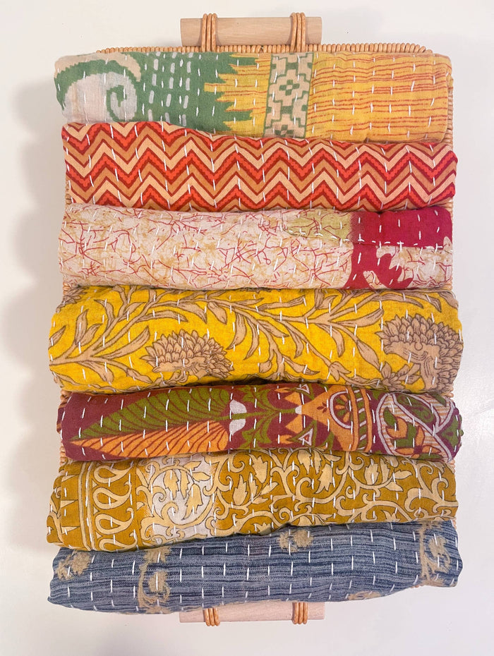 Kantha Kitchen Towel |  Fall Vibes