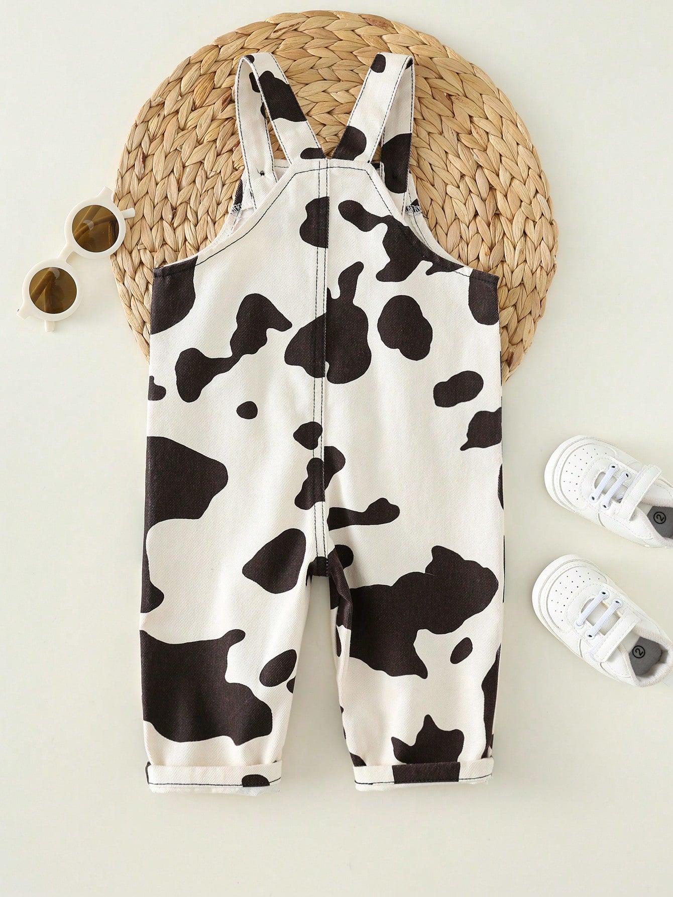 Kids Young Boy/Girl, Young Boy 100% Cotton Spring/Summer Casual Fashion Cow Print Denim Overalls Romper, Young Boy Summer Clothes, Outfit Sets, Streetwear, Denim, Jeans