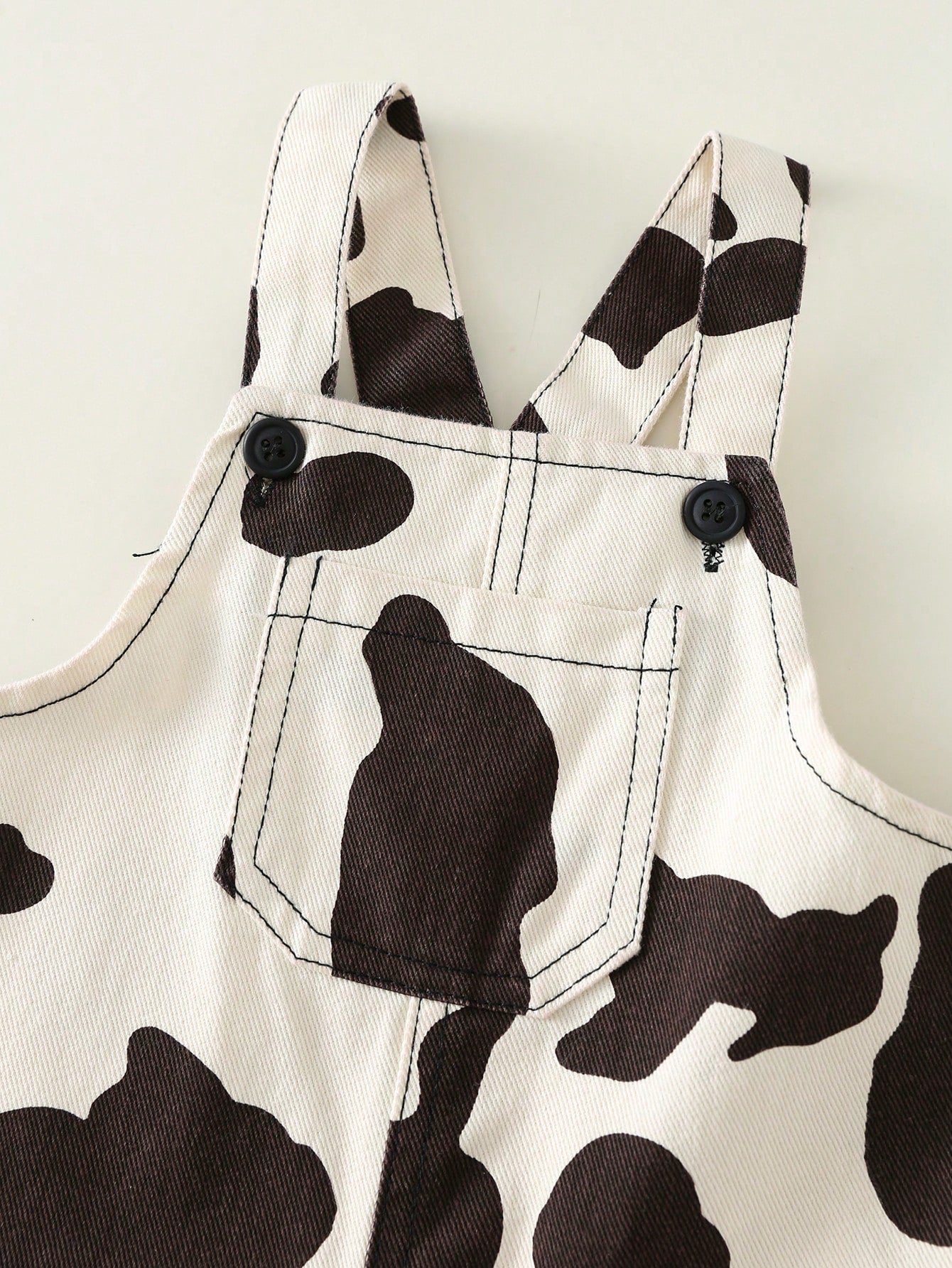 Kids Young Boy/Girl, Young Boy 100% Cotton Spring/Summer Casual Fashion Cow Print Denim Overalls Romper, Young Boy Summer Clothes, Outfit Sets, Streetwear, Denim, Jeans
