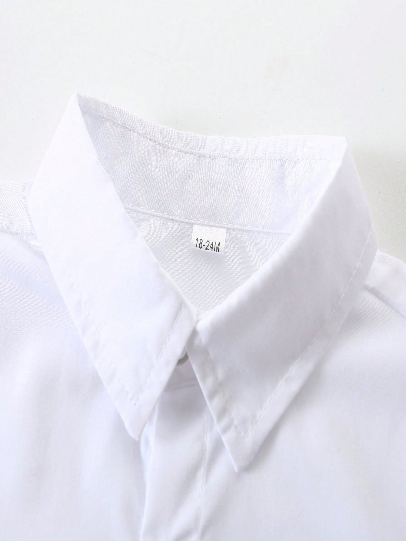 KIMOCAT Baby Boy White Versatile Casual Short Sleeve Collared Shirt, For Summer