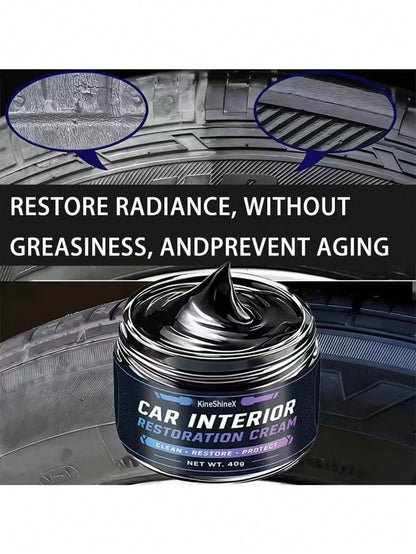 KineShineX Car Interior Repair Paste, Polishing And Repair Paste For Car Leather Seats, Dashboards, And Center Consoles, Car Plastic Parts Repair Paste, Car Tire Retreading Paste, To Prevent Tire Crac