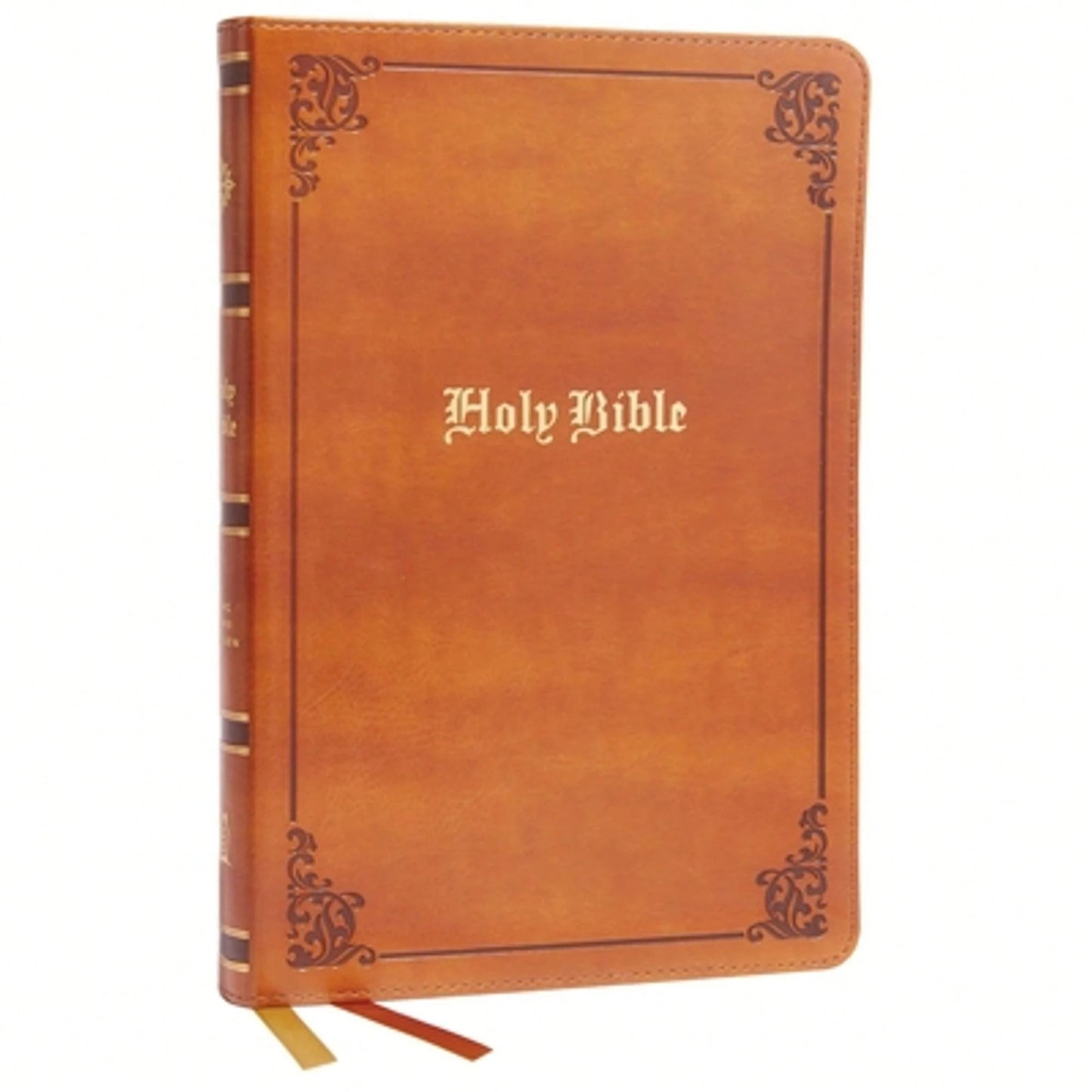 KJV Holy Bible: Large Print Thinline, Tan Leathersoft, Red Letter, Comfort Print: King James Version (Hardcover) By Thomas Nelson
