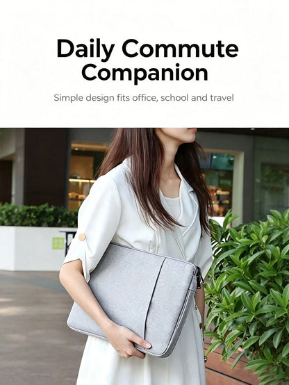 Korean Minimalist Style, Water-Repellent Neoprene Fabric, Diagonal Front Pocket, Laptop Sleeve, Unisex, Air Travel Campus Commuting