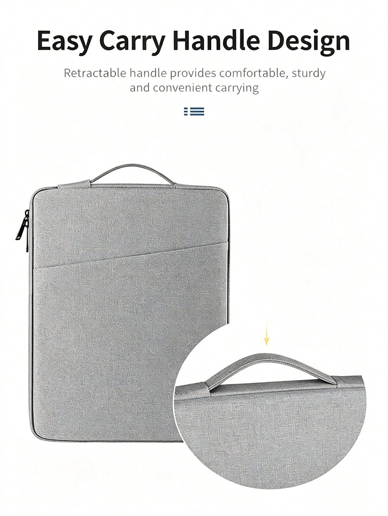 Korean Minimalist Style, Water-Repellent Neoprene Fabric, Diagonal Front Pocket, Laptop Sleeve, Unisex, Air Travel Campus Commuting