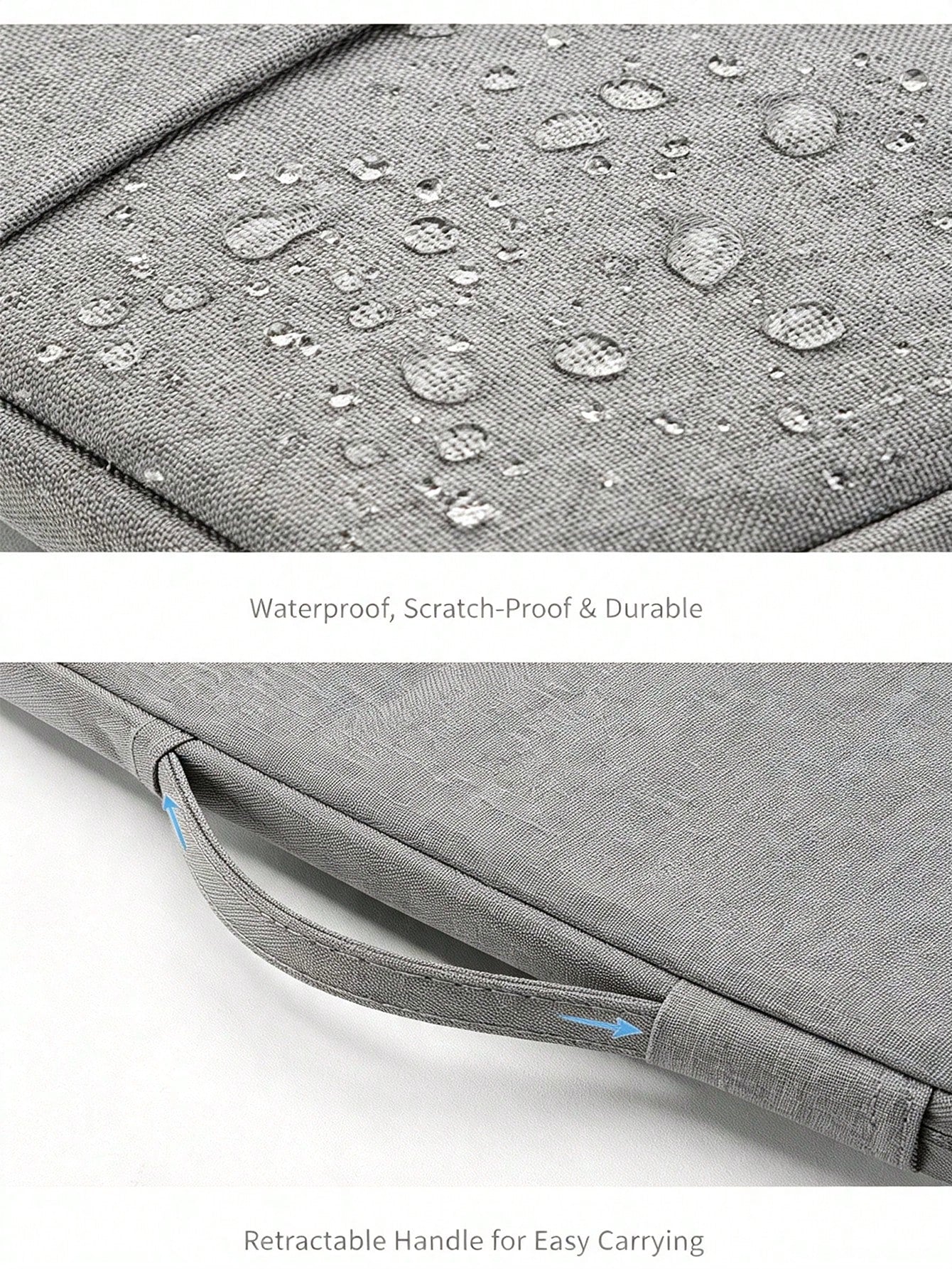 Korean Minimalist Style, Water-Repellent Neoprene Fabric, Diagonal Front Pocket, Laptop Sleeve, Unisex, Air Travel Campus Commuting