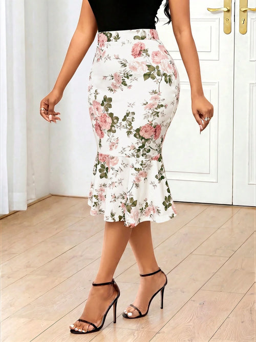 Lady Festival Women Skirt Ruffle Skirt Peplum Country Concert Office For Women Business Professional Women Going Out
