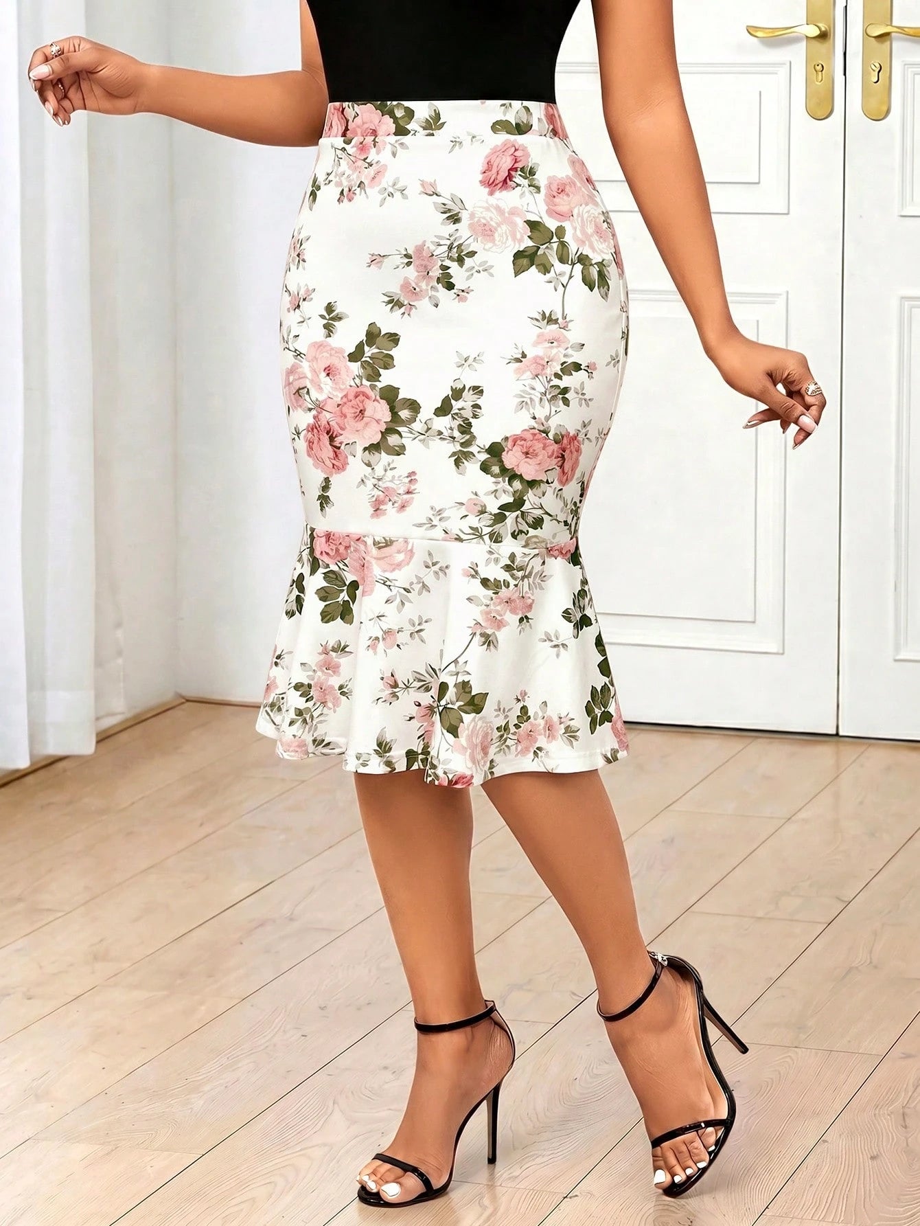 Lady Festival Women Skirt Ruffle Skirt Peplum Country Concert Office For Women Business Professional Women Going Out
