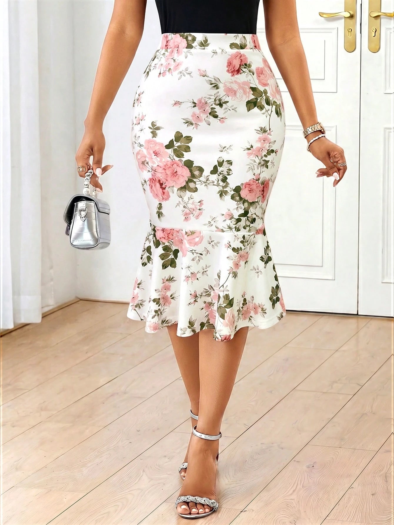 Lady Festival Women Skirt Ruffle Skirt Peplum Country Concert Office For Women Business Professional Women Going Out