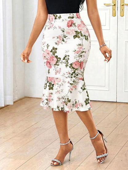 Lady Festival Women Skirt Ruffle Skirt Peplum Country Concert Office For Women Business Professional Women Going Out