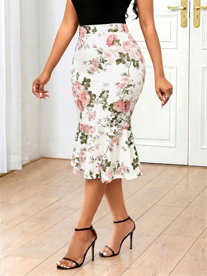 Lady Festival Women Skirt Ruffle Skirt Peplum Country Concert Office For Women Business Professional Women Going Out
