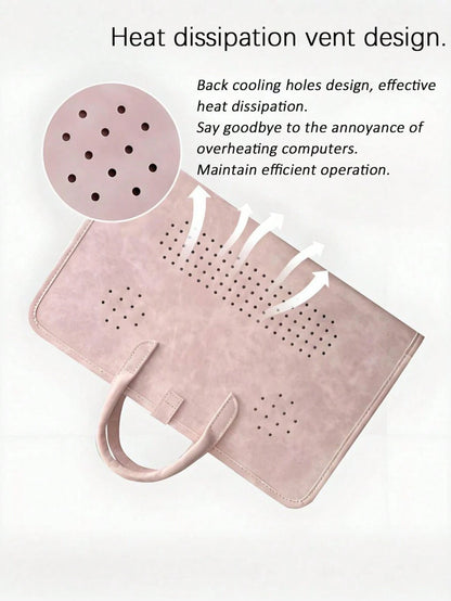 Laptop Protective Case Made Of Pink Pu Material Is Suitable For13-16 Inch Laptops It Can Be Opened And Closed Immediately,Soft PU Leather Laptop Case