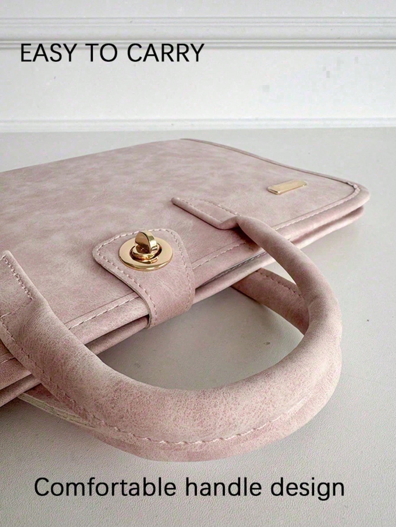 Laptop Protective Case Made Of Pink Pu Material Is Suitable For13-16 Inch Laptops It Can Be Opened And Closed Immediately,Soft PU Leather Laptop Case