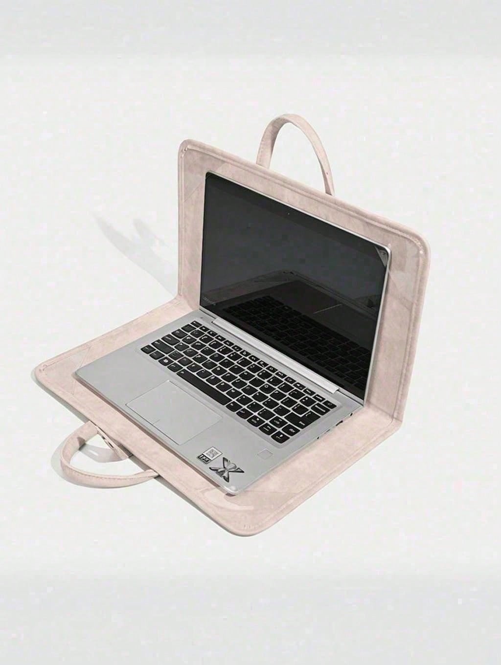 Laptop Protective Case Made Of Pink Pu Material Is Suitable For13-16 Inch Laptops It Can Be Opened And Closed Immediately,Soft PU Leather Laptop Case