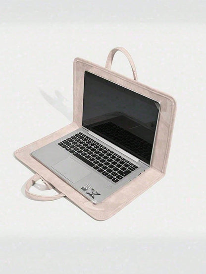 Laptop Protective Case Made Of Pink Pu Material Is Suitable For13-16 Inch Laptops It Can Be Opened And Closed Immediately,Soft PU Leather Laptop Case