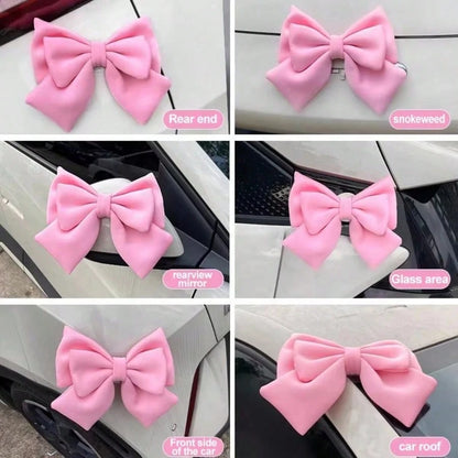 Large Bow- Car Decoration/Motorcycle Decoration Accessories Helmet Modification Accessories Cute Elegant Butterfly-Shaped Decoration, Suitable For Cars And Motorcycles, Home Decor.