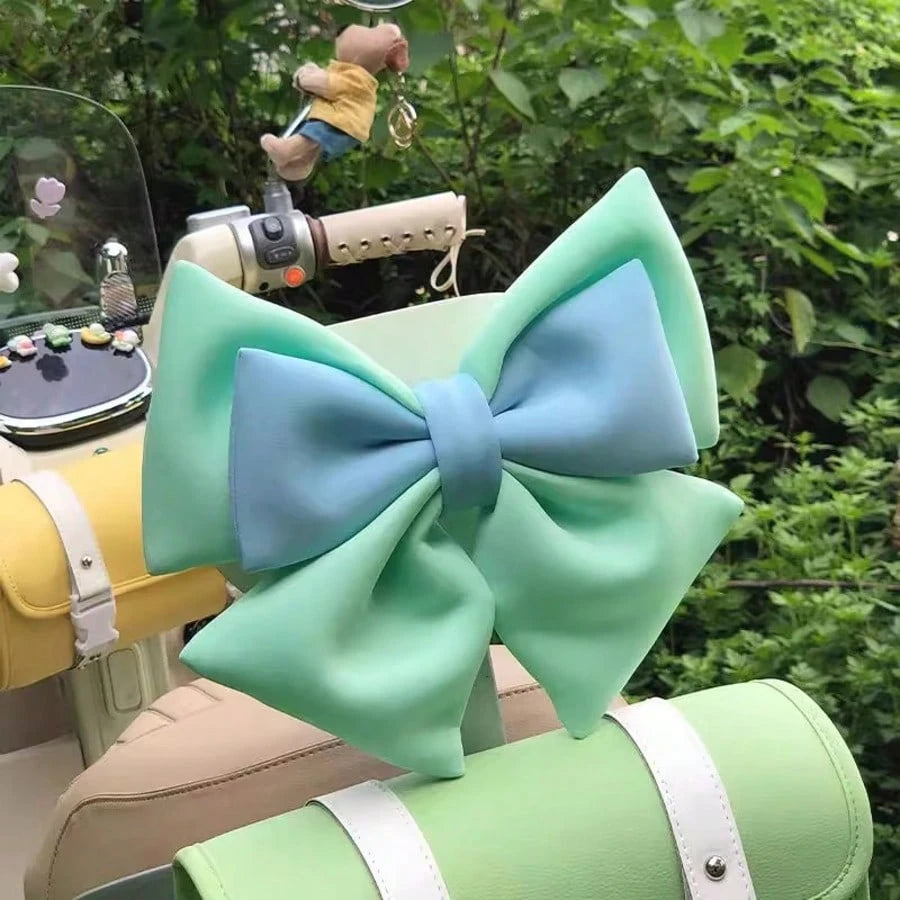 Large Bow- Car Decoration/Motorcycle Decoration Accessories Helmet Modification Accessories Cute Elegant Butterfly-Shaped Decoration, Suitable For Cars And Motorcycles, Home Decor.