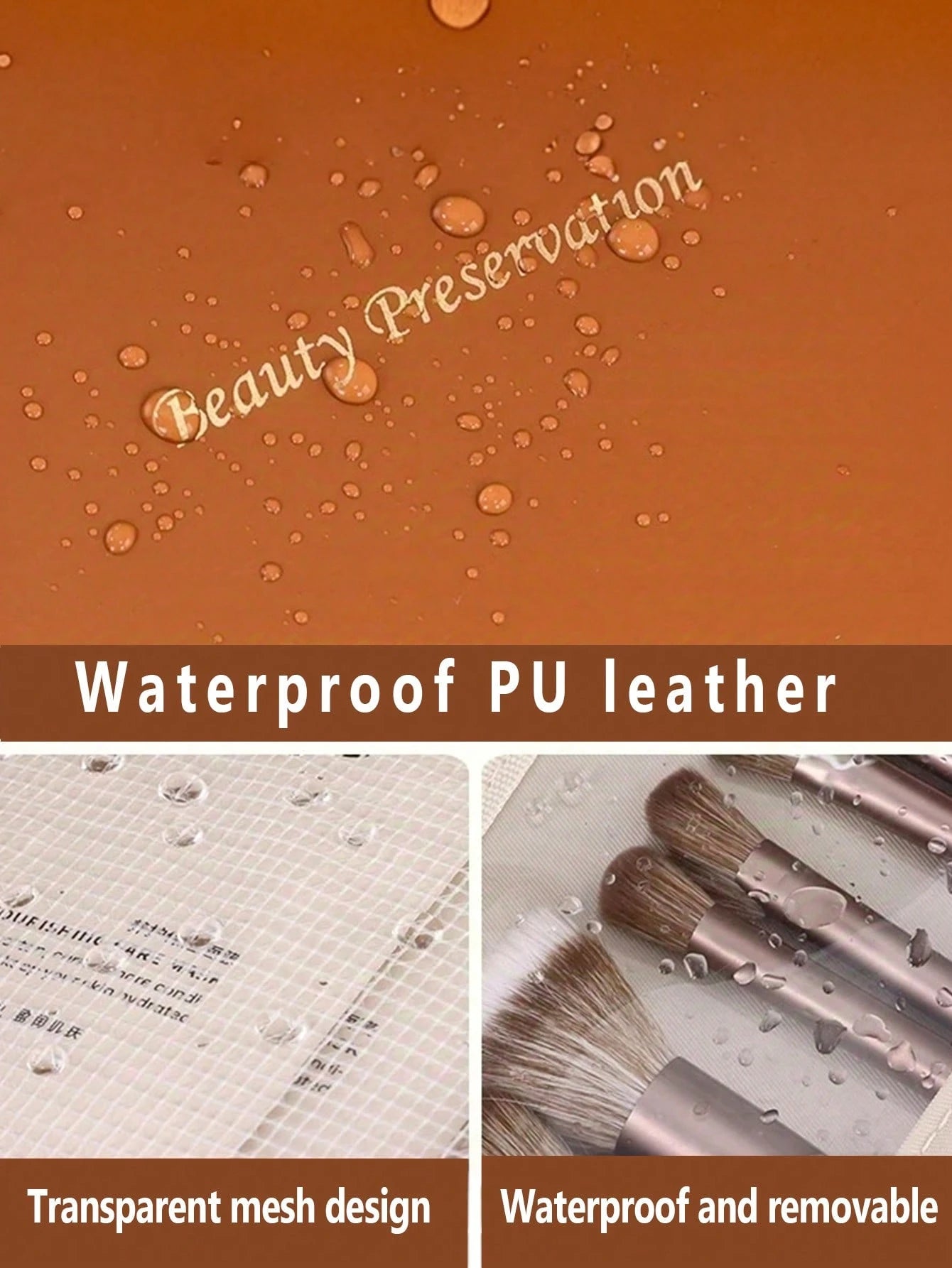 Large Capacity Spacious Double Layer Cosmetic Bag, PU Leather Waterproof Cosmetic Bag, Cosmetic Storage Bag, Lightweight Toiletries Cosmetic Bag, Large Capacity Toiletries Bag With Dividers, Cosmetic