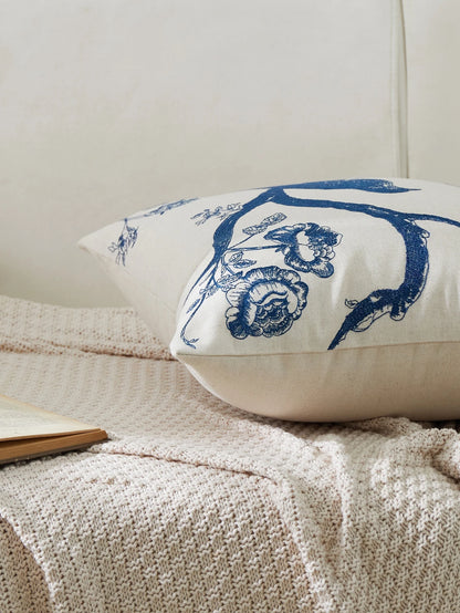 LCUHPCL Embroidered Bird Pattern Pillow Case, No Filling, Suitable For All Seasons