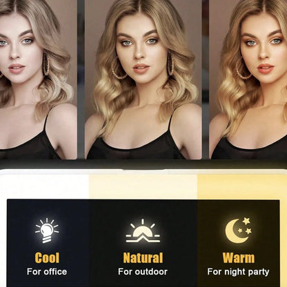 LED Makeup Mirror, Rechargeable Desktop Vanity Mirror With Lights