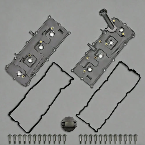 Left & Right Valve Cover Kit With Bolts, Oil Cap, Gasket, Spark Plug Tube Seals And PCV Valve, Compatible With Infiniti QX56 5.6L, 13264‑ZE00A