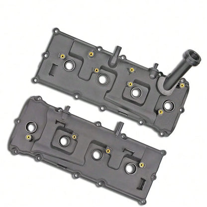Left & Right Valve Cover Kit With Bolts, Oil Cap, Gasket, Spark Plug Tube Seals And PCV Valve, Compatible With Infiniti QX56 5.6L, 13264‑ZE00A