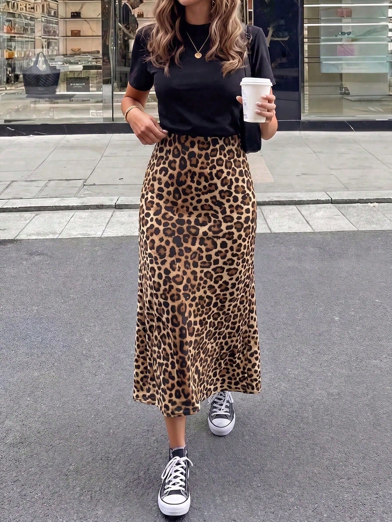 Leopard Print Skirt, Party Wear, Women's Clothing, Office Wear,, Music Festival Outfit, Casual Outdoor Wear, Women's Street Fashion, Autumn Women's Sc