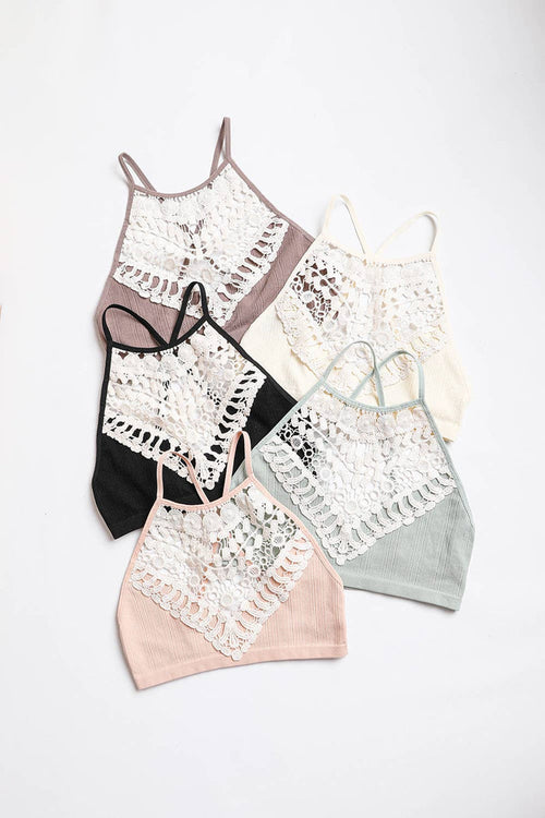 Leto Accessories - Crochet Brami with Cross Back Straps