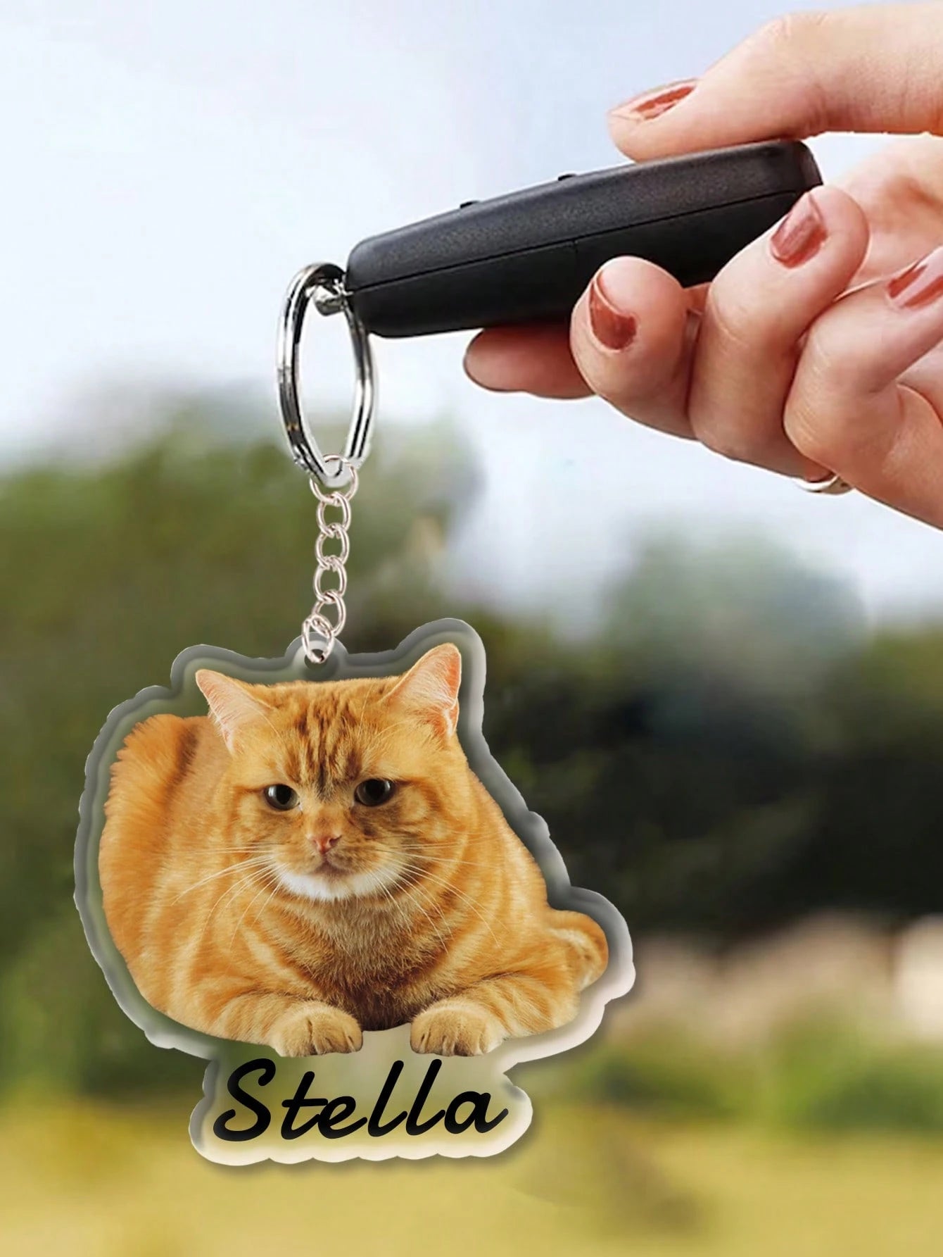 LICVIC 1pc/3pcs Personalized Acrylic Keychain, Custom Name Photo Keychain, Women Backpack Pendant, Custom Pet Keychains, Cat Dog Key Tags, Birthday Gift