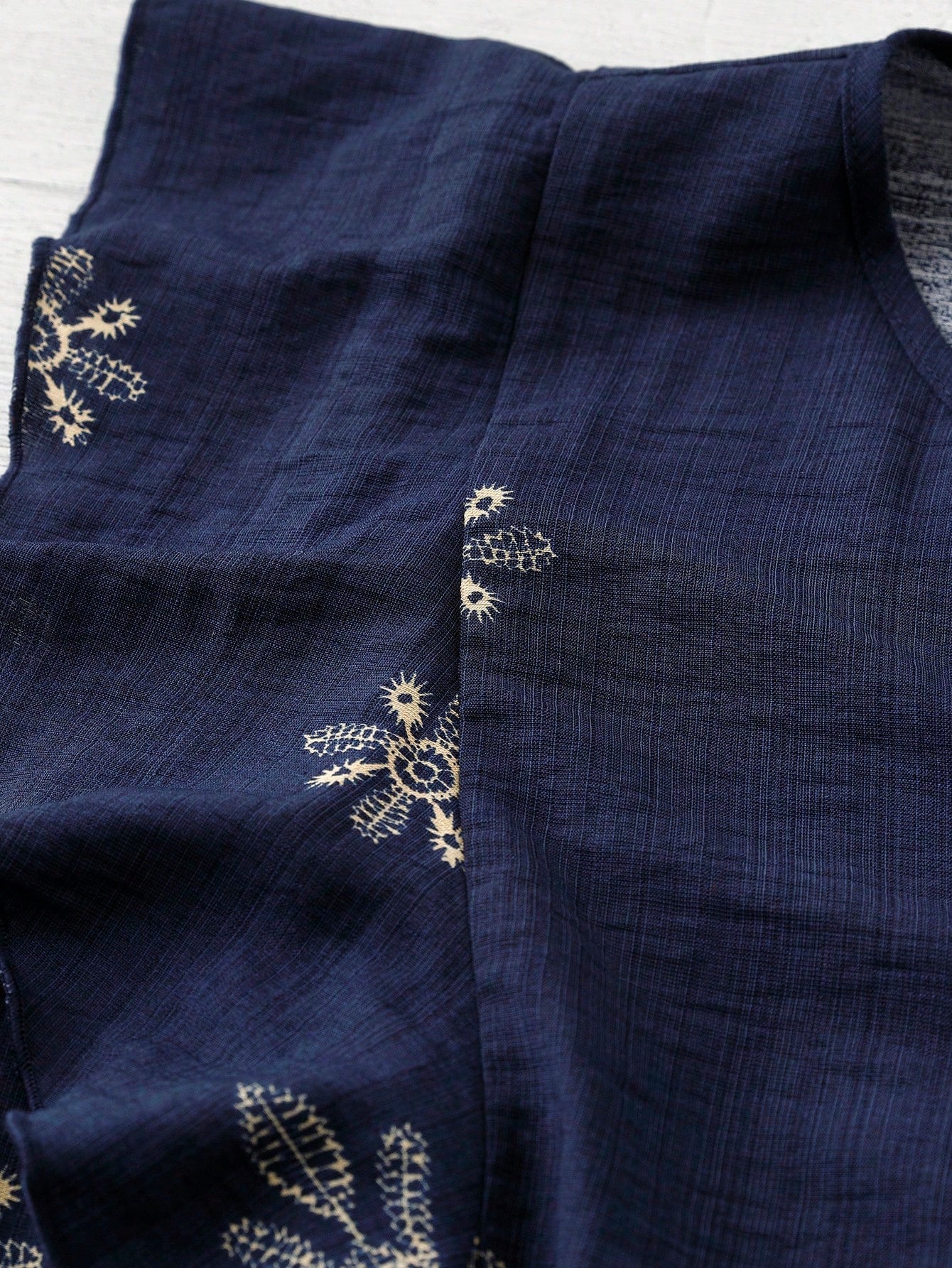 Linhara Plus Size Women's Summer Navy Blue Printed Casual Blouses,Boho Vacation Holiday Linen Shirt, Chic,Spring Sleeveless Ruffle Tops