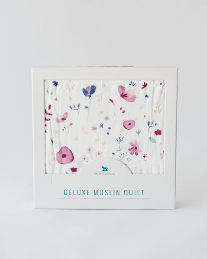 Little Unicorn Deluxe Muslin Quilt - Fairy Garden