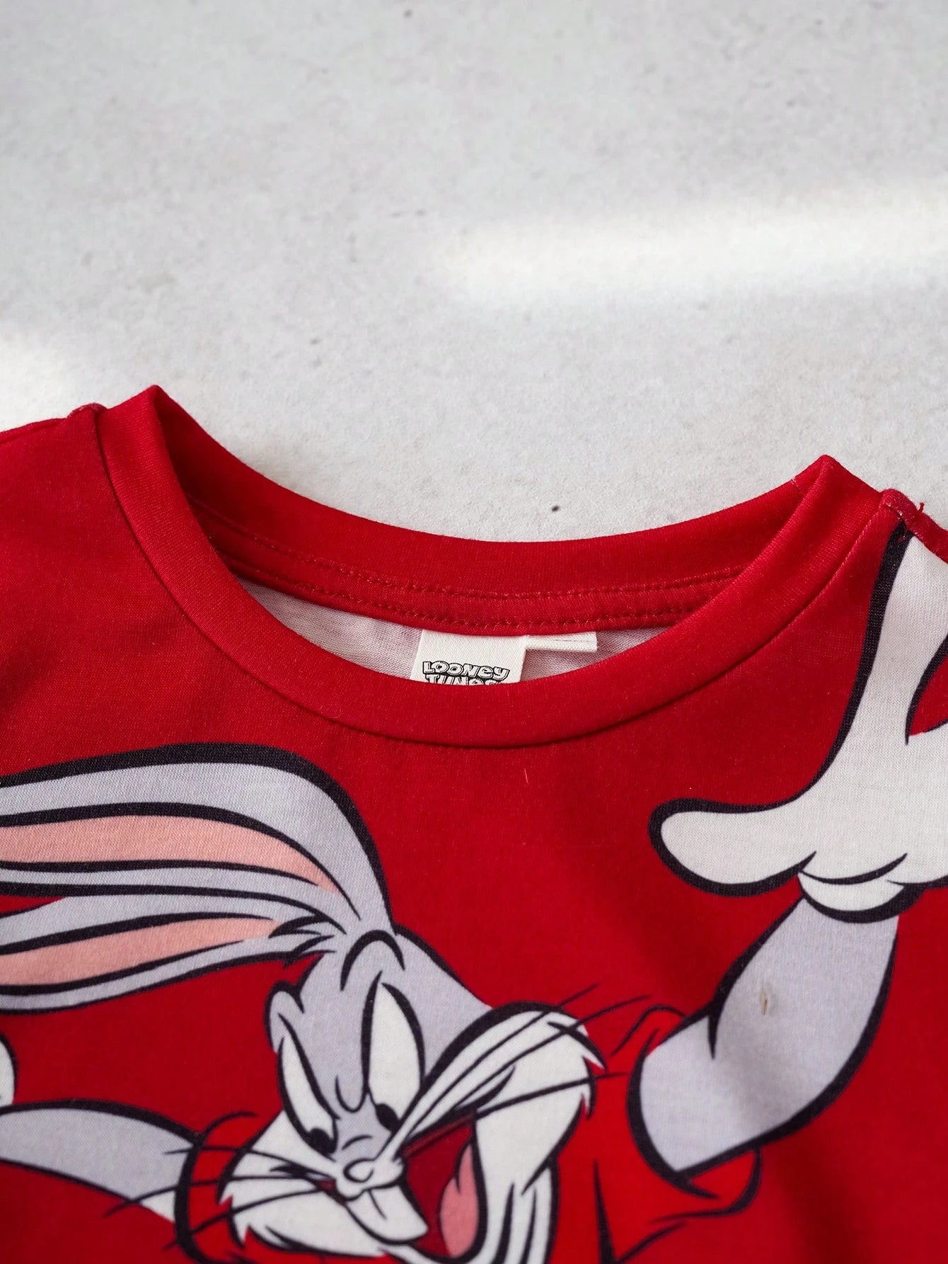 LOONEY TUNES X 2pcs Baby Boy Letter Print Short Sleeve T-Shirt And Shorts Casual Outfit