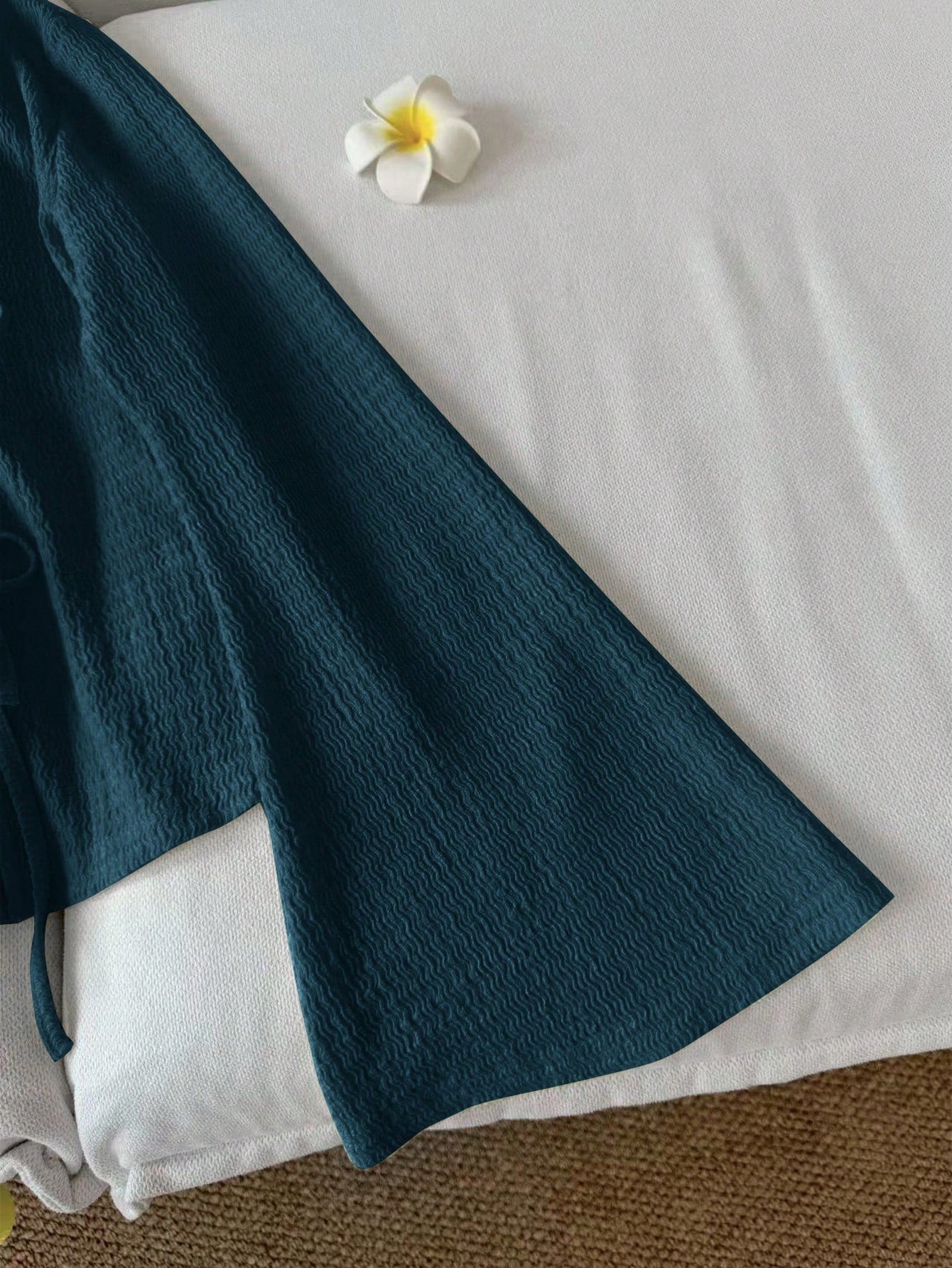 LUNE Women's Casual Solid Color Tie Flare Sleeve Top Green Top Dark Green Top Knit Top Green Cardigan Cottagecore Clothes,Casual