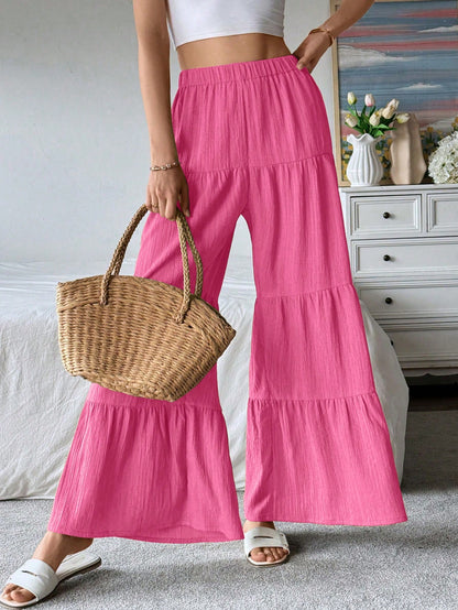 LUNE Women's Elegant Textured Casual Comfortable Long Pants Fall Cloth For Women