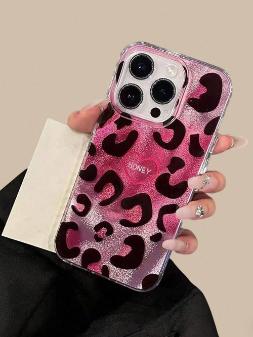 Luxury Leopard Print 4-Color Patchwork Wavy Eagle Beak Tiger Stripe Phone Case, Compatible With 17 Pro Max, 17 Pro, 17 Air, 17, 12, 13, 14, 15, 16 Pro Max, 14 Plus, 15 Plus, 16 Plus, 11, 17, 16, 15, 1
