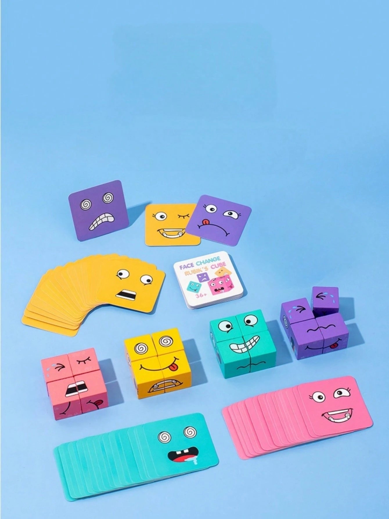 Magic Cube Building Blocks Puzzle Toy That Change Faces, Promotes Parent-kid Interaction, Stimulates Logical Thinking, And Improves Intelligence- Great Table Game For Kids